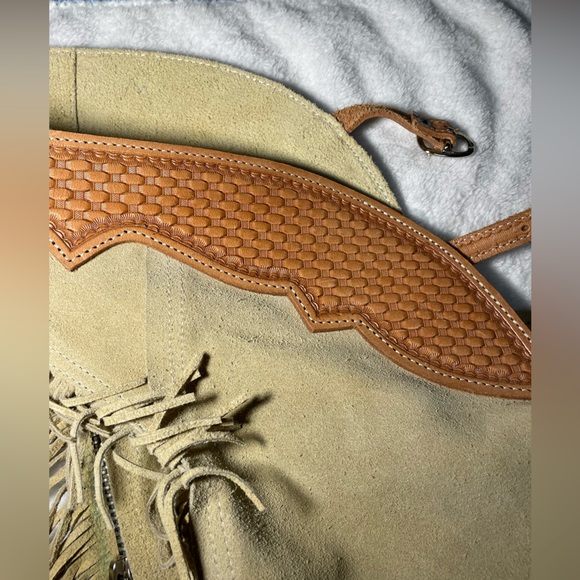 Adult Western Tan Chaps - Picture 3 of 5